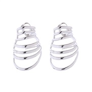 ( Silver)occidental style personality exaggerating Alloy earrings multilayer cirque ear stud