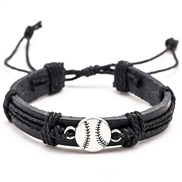 (  black)emu Cowhide sport leather bracelet retro personality