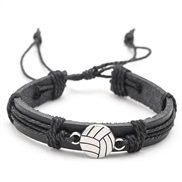 (  black)emu Cowhide sport leather bracelet retro personality