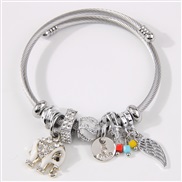 fashion concise all-Purpose lovely samll wings more elements pendant temperament woman bangle