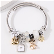 fashion concise all-Purpose flash diamond love samll more elements pendant woman temperament bangle