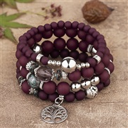 occidental style fashion concise Life tree frosting all-Purpose multilayer lady bracelet