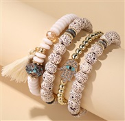 fashion concise all-Purpose eyes accessories bangle tassel all-Purpose multilayer lady bracelet