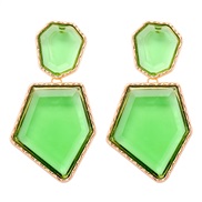 ( green)new geometry earring Acrylic personality wind trend woman temperament Street Snap