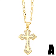 (A)occidental style brief fashion cross necklace womanins samll clavicle chain temperament all-Purposenkv