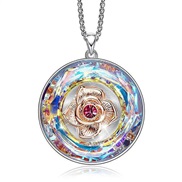 ( Picture color )  emu rose diamond Alloy fashion brief wind pendant