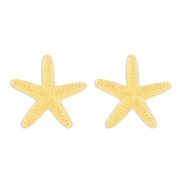 ( Gold) personality starfish pendant necklace earrings  Metal wind samll fashion clavicle chain