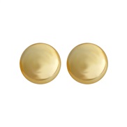 ( Gold)occidental styleins wind fashion brief geometry Round Alloy earrings exaggerating personality woman Metal wind E