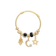 (41 black)occidental style bangle style bracelet girl student star Moonbracelet