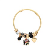 (42 black)occidental style exaggerating bangle style bracelet woman elephant pendantbracelet