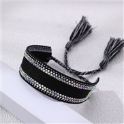 (BZ188 heise) occidental style weave diamond tassel Bohemia bracelet woman