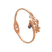 ( Rose Gold)stainless steel bangle occidental style retro woman snowflake drop color titanium steelbracelet