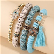 fashion concise all-Purpose eyes accessories bangle tassel all-Purpose multilayer lady bracelet