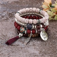 fashion concise wings tassel English multilayer temperament woman bracelet