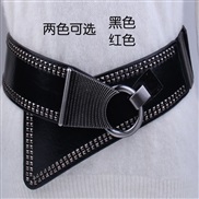 ( black) lady Korean style occidental style loose and comfortable elasticity ornament belt woman super width belt