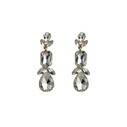 ( white)occidental style temperament super color Rhinestone long style earring geometry drop earrings woman