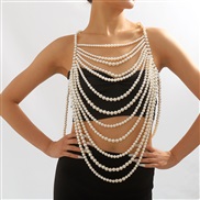 (C 429) exaggerating beads chain  occidental style wind personality shawl retro woman