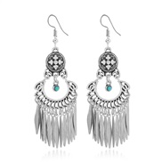 (e61 /2)retro ethnic style all-Purpose earrings  fashion Bohemia tassel ear stud occidental style long style personalit