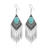 (e61 /3)retro ethnic style all-Purpose earrings  fashion Bohemia tassel ear stud occidental style long style personalit