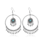 (e61 /8)retro ethnic style all-Purpose earrings  fashion Bohemia tassel ear stud occidental style long style personalit