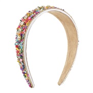 ( Color)F occidental style retro personality color gravel diamond Headband  width candy colors fashion Headband tempera