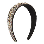 ( gray)F occidental style retro personality color gravel diamond Headband  width candy colors fashion Headband temperam