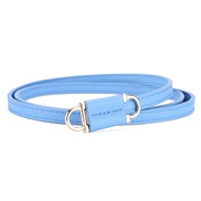 (105CM 1CMWidth (CM))(sky blue )spring style brief all-Purpose lady belt Dress Clothing collocation personality windPU 