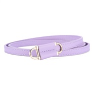 (105CM 1CMWidth (CM))(purple)spring style brief all-Purpose lady belt Dress Clothing collocation personality windPU belt