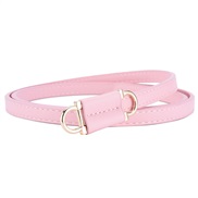 (105CM 1CMWidth (CM))( Pink)spring style brief all-Purpose lady belt Dress Clothing collocation personality windPU belt