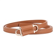 (105CM 1CMWidth (CM))( camel)spring style brief all-Purpose lady belt Dress Clothing collocation personality windPU belt