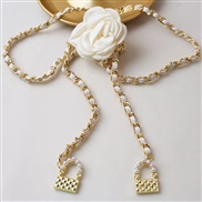 ( tea  white) flower chain accessories woman flowers chain belt ornament Dress high Cowboy chain