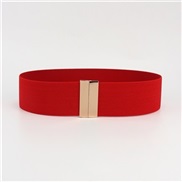 (60-80cm)( red  gold )Tightness belt lady velvet all-Purpose student Dress Korean style elasticity abdomen in beltcm co