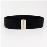 (60-80cm)(black silver )Tightness belt lady velvet all-Purpose student Dress Korean style elasticity abdomen in beltcm 