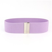 (60-80cm)( purple  silver buckle)Tightness belt lady velvet all-Purpose student Dress Korean style elasticity abdomen i