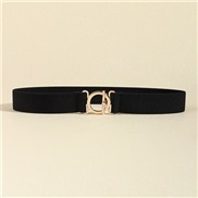 ( black) woman belt fashion belt ornament Dress big Tightness elasticity Girdle ethnic style lady