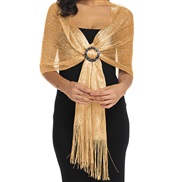 (190cm( Tassels))( Gold+ black ) gold silver shawl scarf bride shawl