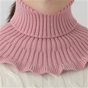 (21-18cm)(  Pink)Autumn and Winter knitting woolen wind warm Collar woman pure color brief all-Purpose high collar deta