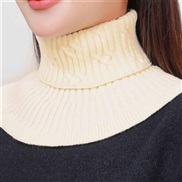 (25)(  Beige)high quality Autumn and Winter false collar woman all-Purpose knitting Collar sweater high collar warm woo