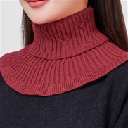 (25)(  Red wine)high quality Autumn and Winter false collar woman all-Purpose knitting Collar sweater high collar warm 