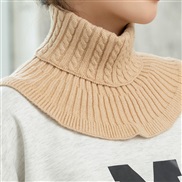 (16*15cm)(  camel)Autumn and Winter knitting woolen samll Collar pure color brief all-Purpose warm high collar woman