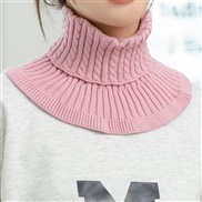 (16*15cm)(  hide powder )Autumn and Winter knitting woolen samll Collar pure color brief all-Purpose warm high collar w