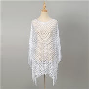 (  white)occidental style Seaside knitting color Sunscreen Sunscreen sexy summer hollow beach shawl woman