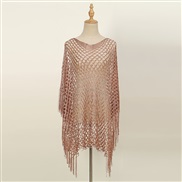 (  champagne)occidental style Seaside knitting color Sunscreen Sunscreen sexy summer hollow beach shawl woman