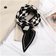 (110*11cm)(QD   )Korean style Autumn and Winter knitting woolen thick warm short style scarf houndstooth all-Purpose hi