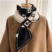 (110*11cm)(QD   )Korean style Autumn and Winter knitting woolen thick warm short style scarf houndstooth all-Purpose hi