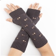 ( Dark grey)love knitting woolen warm Autumn and Winter man woman medium long style skiing sleeves