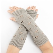 ( Light gray)love knitting woolen warm Autumn and Winter man woman medium long style skiing sleeves