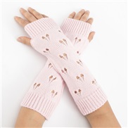 ( Pink)love knitting woolen warm Autumn and Winter man woman medium long style skiing sleeves