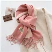 (200*65cm)(   pink)Double surface pure color scarf woman Autumn and Winter thick imitate sheep velvet Collar wind day t