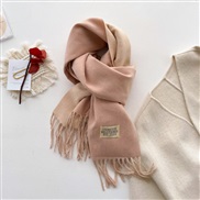 (200*65cm)(   light pink )Double surface pure color scarf woman Autumn and Winter thick imitate sheep velvet Collar win